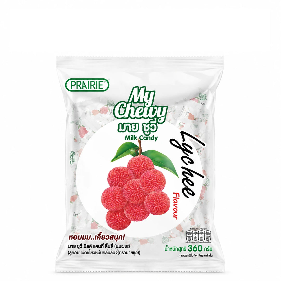 Prairie My Chewy Milk Candy Lychee 360g – Multipack — product view