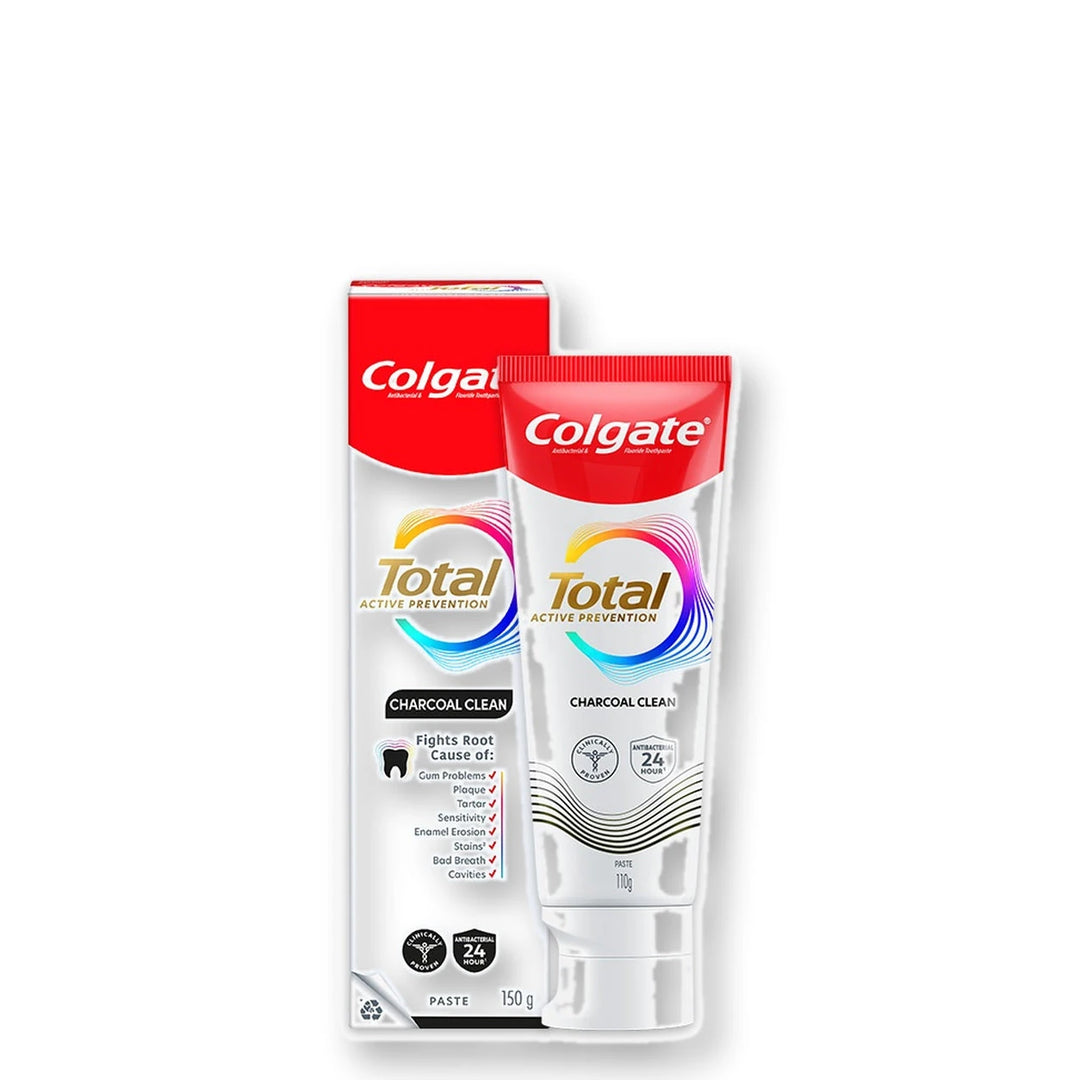 Colgate Total Active Prevention+ Charcoal Clean Toothpaste 150g – Multipack — product view