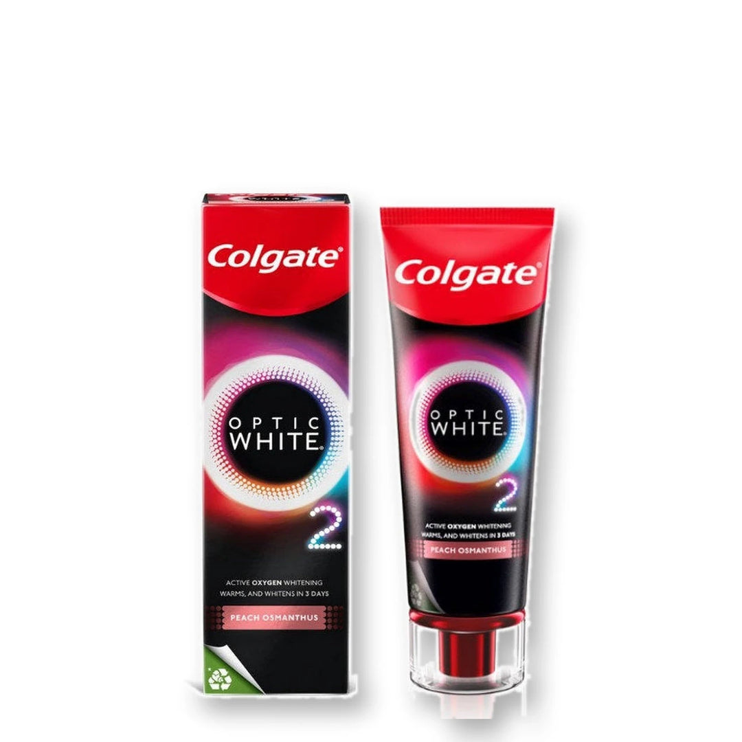 Colgate Optic White O2 Peach Osmanthus Toothpaste 85g – Multipack — product view