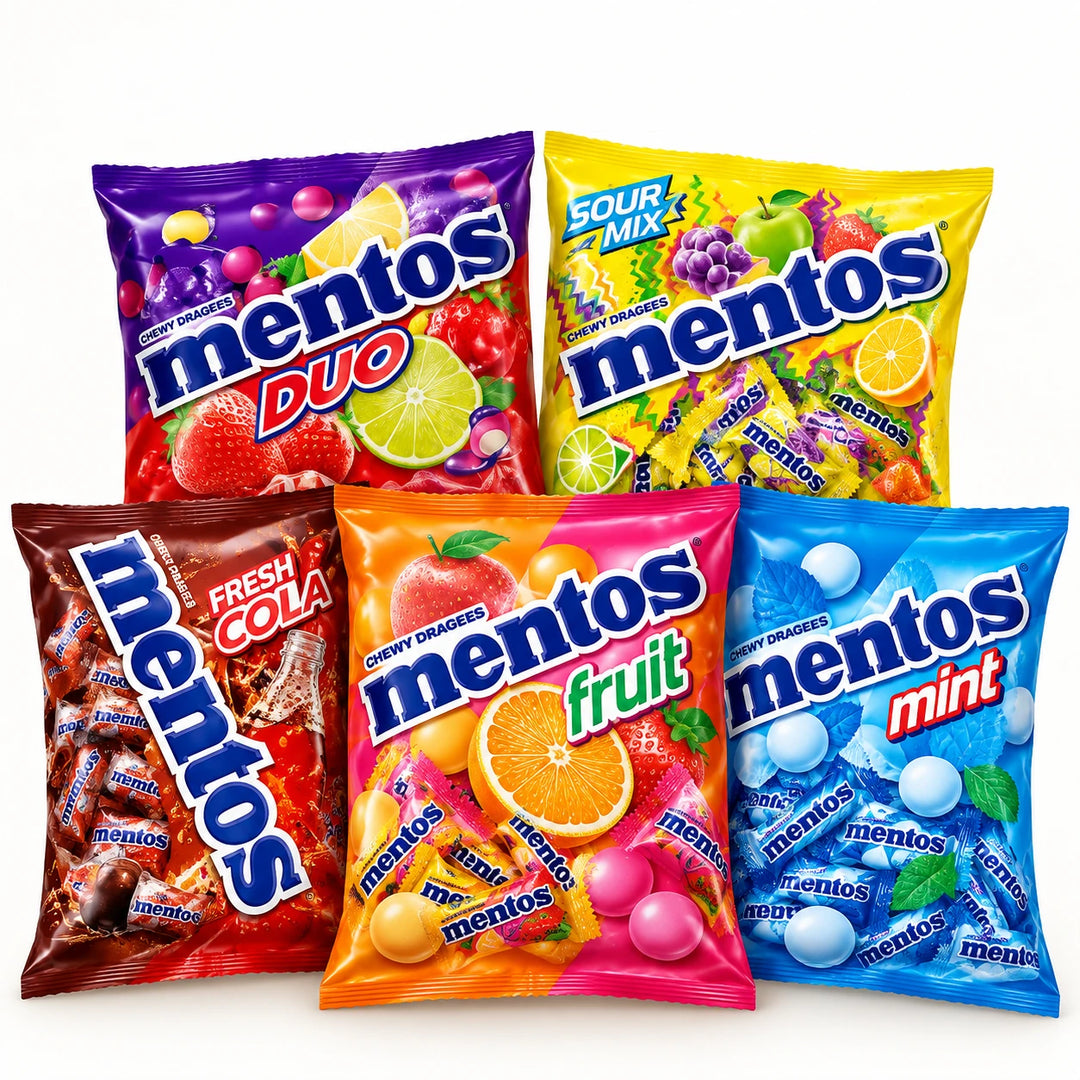 Mentos 5-Flavor Mixed Candy Bag Set – 5 Bags — product view