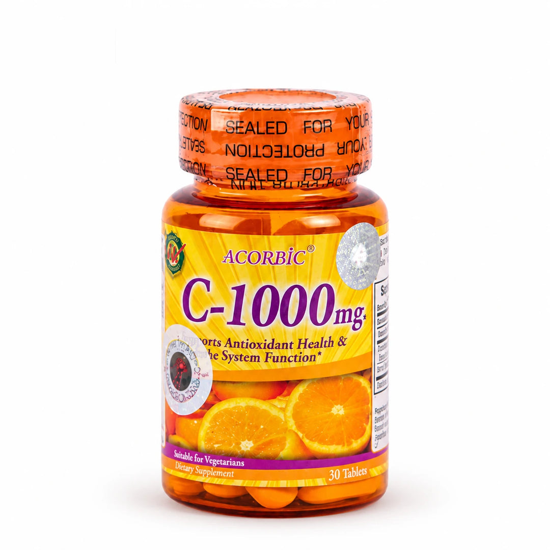 ACORBIC C-1000 mg Vitamin C – 2 Bottles × 30 Tablets — product cover