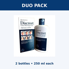 Restoria Discreet Hair Cream duo pack with two 250ml bottles