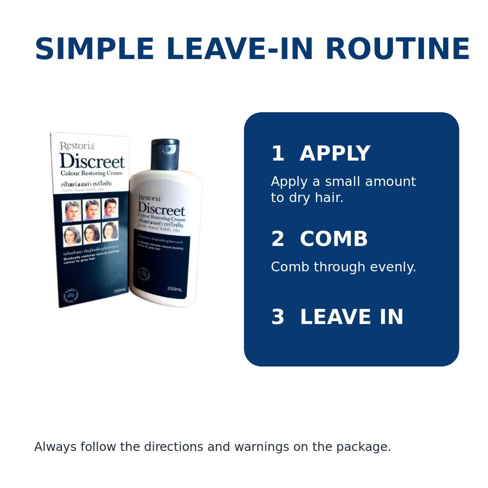 Simple leave-in routine for Restoria Discreet Hair Cream