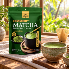 Pure Matcha Green Tea Powder — illustrative serving suggestion