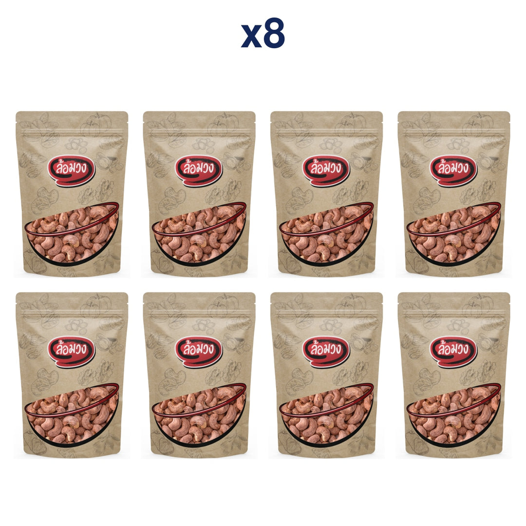 Rom-Wong Traditional Salt-Roasted Jumbo Cashews — Pack of 8 | 100 g Each — retail pack quantity