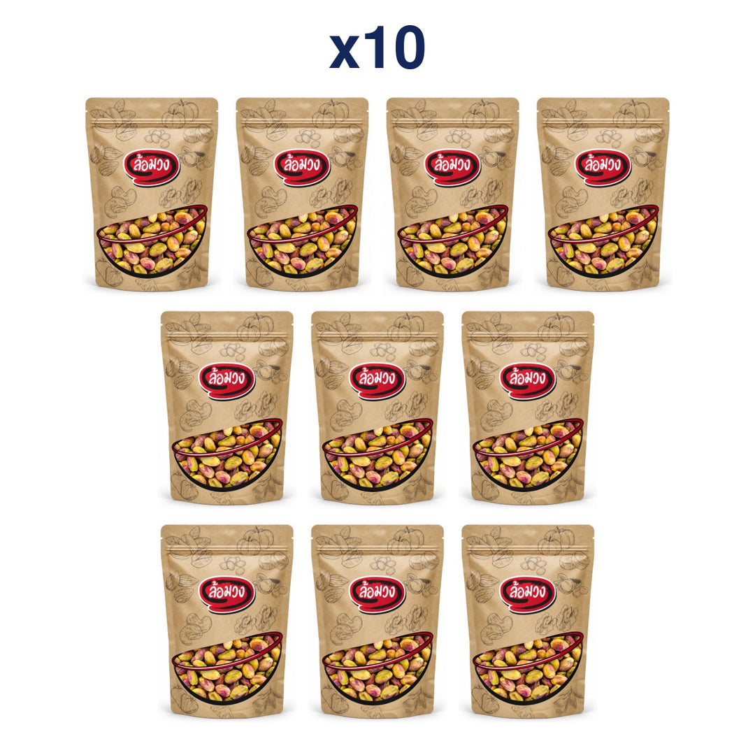 Rom-Wong Raw Shelled Pistachios — Pack of 10 | 500 g Each — exact number of retail packs