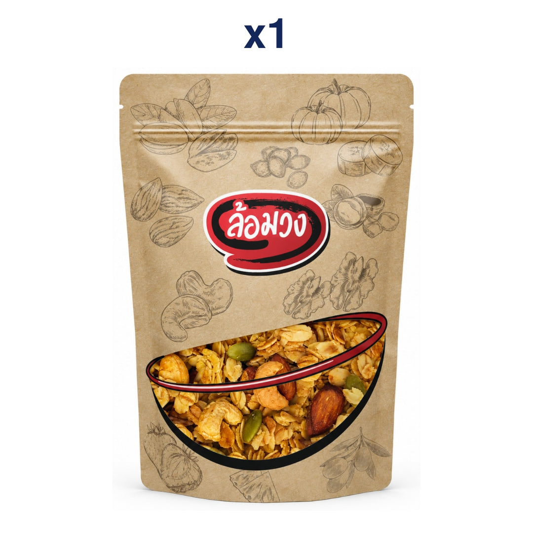 Rom-Wong Honey Granola with Nuts and Dried Fruit — 1 Pack | 50 g / 250 g — retail pack quantity