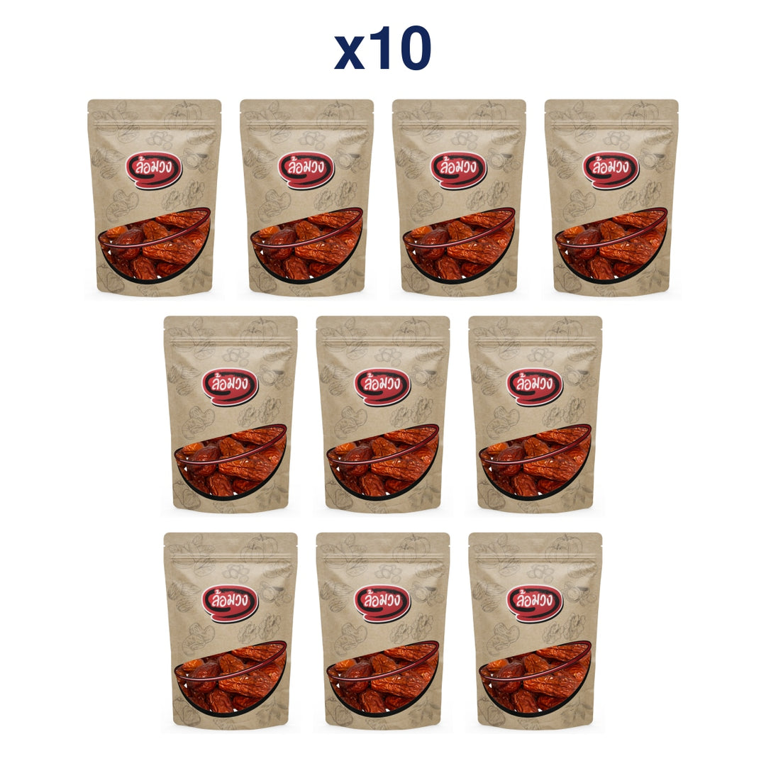 Rom-Wong Whole Dried Jujubes with Pits — Pack of 10 | 500 g Each — exact retail pack quantity