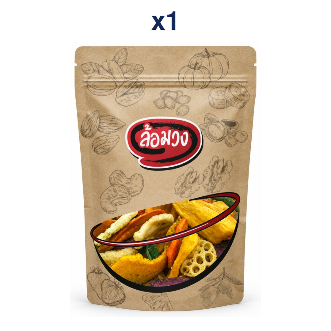 Rom-Wong Nine-Ingredient Crispy Vegetable and Fruit Mix — 1 Pack | 100 g / 400 g — exact number of retail packs
