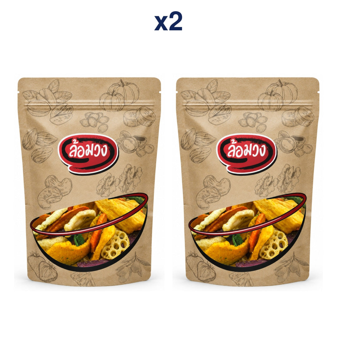 Rom-Wong Nine-Ingredient Crispy Vegetable and Fruit Mix — Pack of 2 | 100 g / 400 g Each — exact number of retail packs