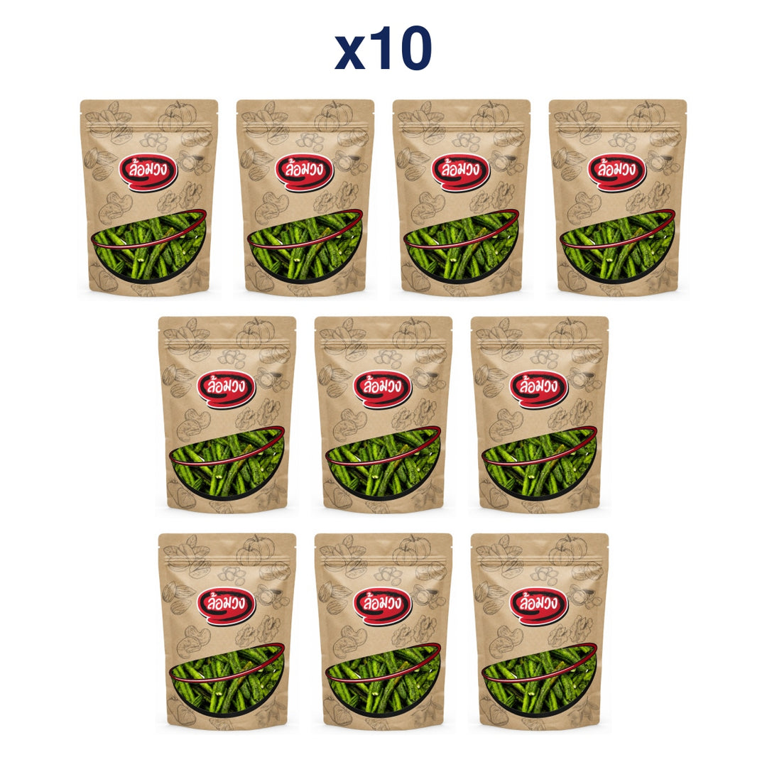 Rom-Wong Crispy Long Beans — Pack of 10 | 50 g / 150 g Each — exact number of retail packs