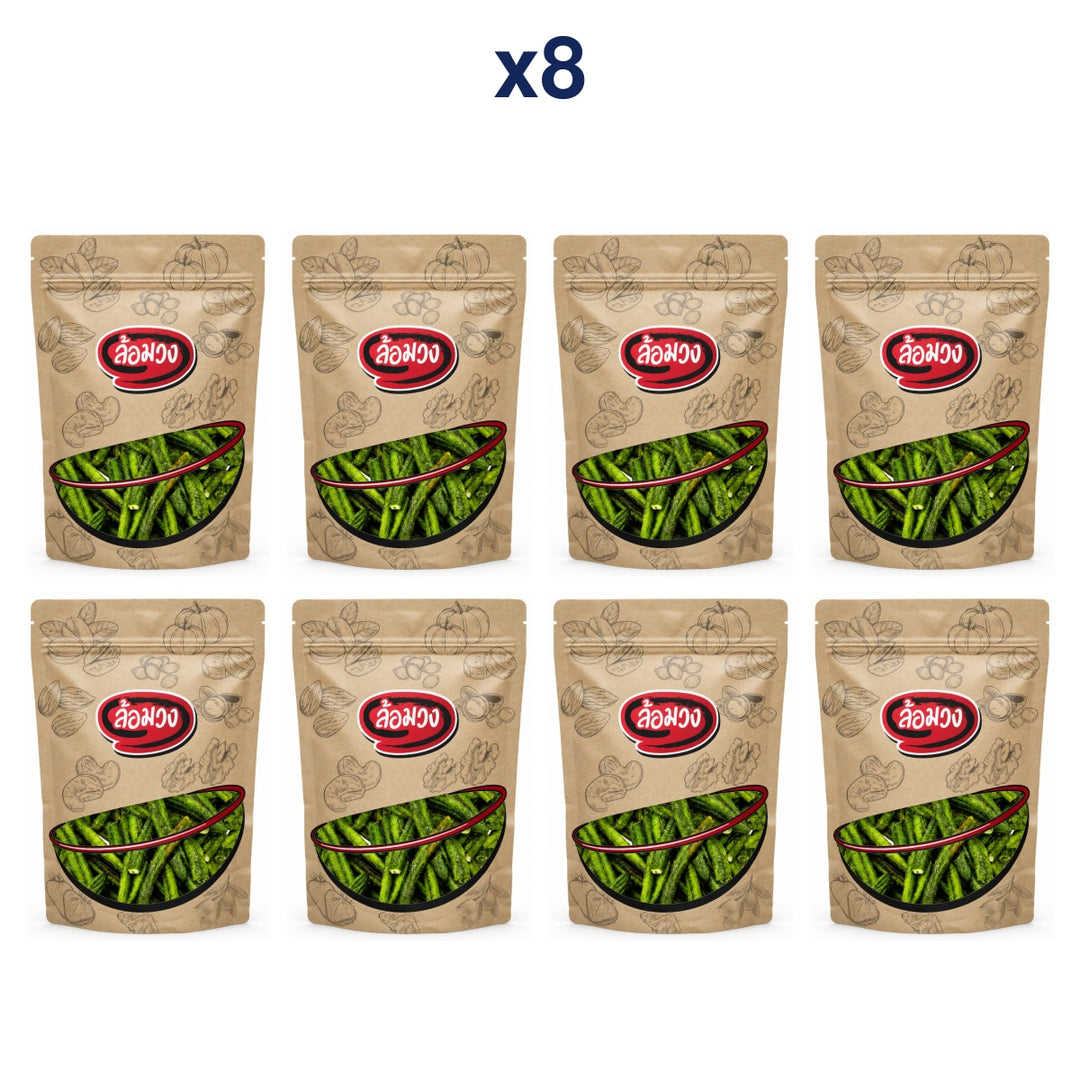 Rom-Wong Crispy Long Beans — Pack of 8 | 50 g / 150 g Each — exact number of retail packs