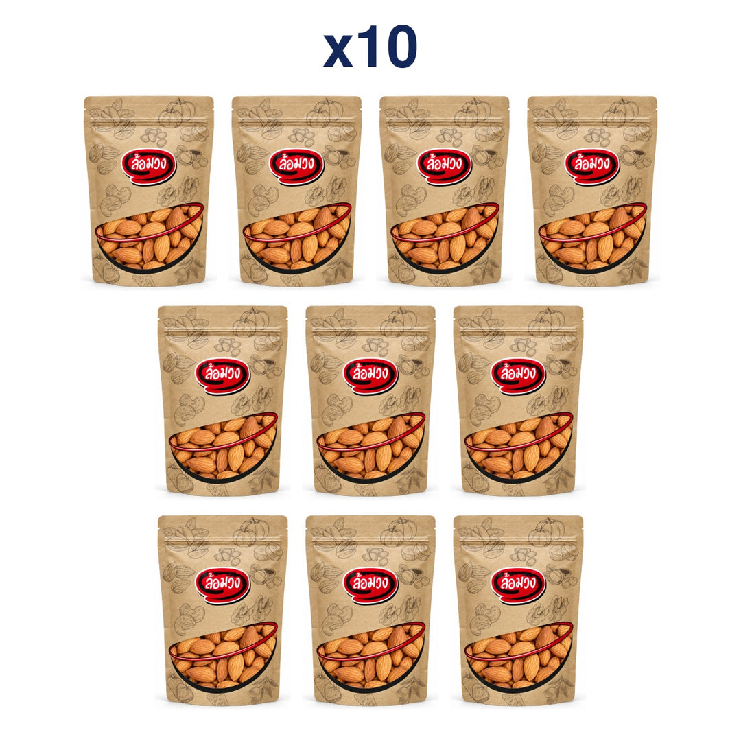 Rom-Wong Raw Almonds — Pack of 10 | 500 g Each — exact retail pack quantity