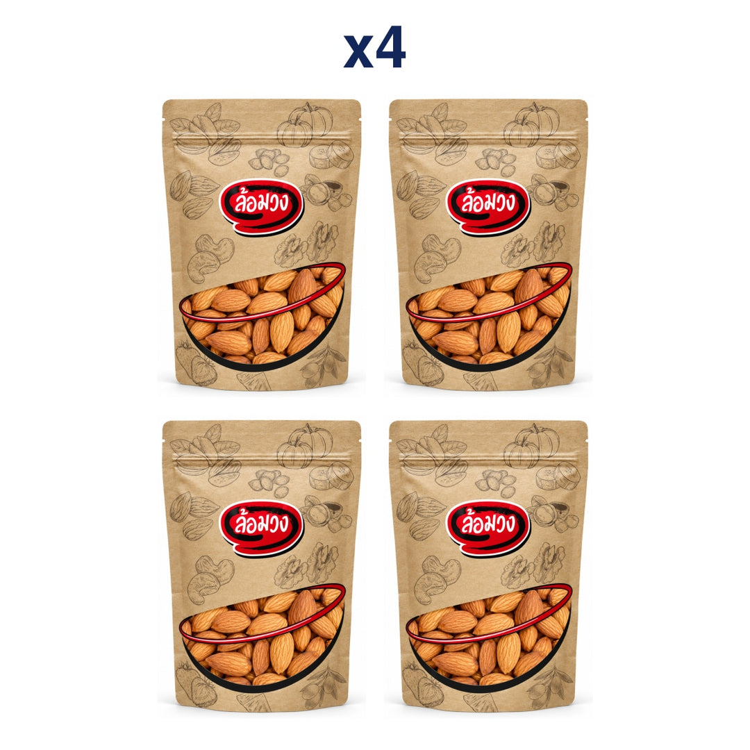 Rom-Wong Raw Almonds — Pack of 4 | 500 g Each — exact number of retail packs