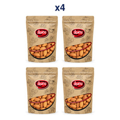 Rom-Wong Roasted Almonds in Resealable Pouches — Pack of 4 | 100 g / 500 g Each — exact retail pack quantity