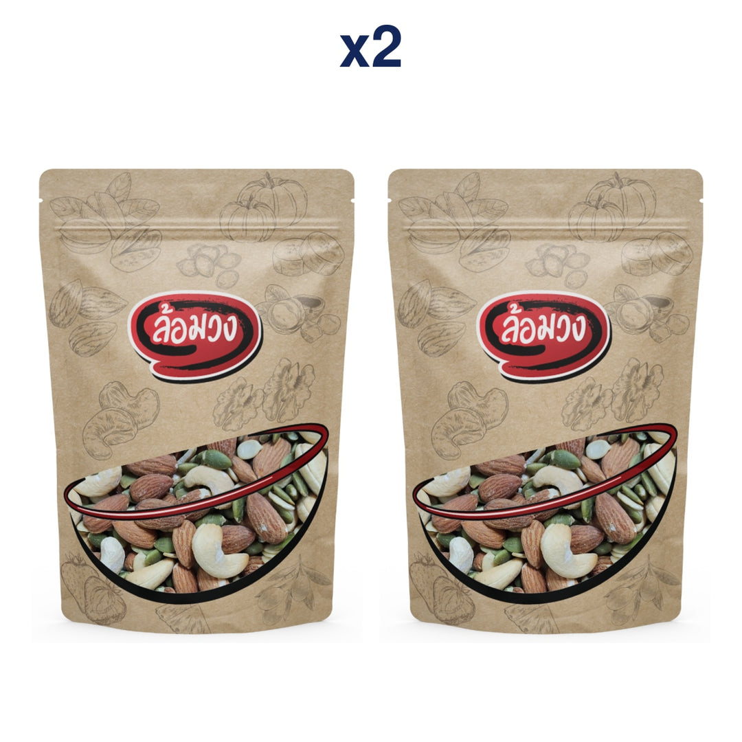 Rom-Wong Four-Ingredient Roasted Nut and Seed Mix — Pack of 2 | 100 g / 500 g / 1 kg Each — retail pack quantity