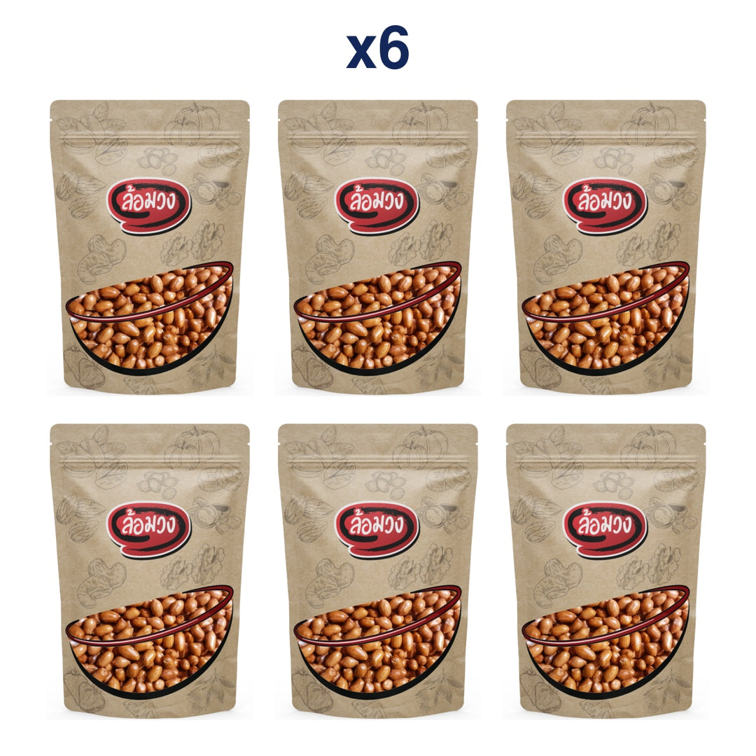 Rom-Wong Salted Fried Peanuts — Pack of 6 | 100 g Each — retail pack quantity