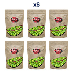 Rom-Wong Salted Fried Green Peas — Pack of 6 | 100 g Each — exact number of retail packs
