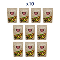 Rom-Wong Mixed Fried Beans and Peanuts — Pack of 10 | 100 g Each — retail pack quantity