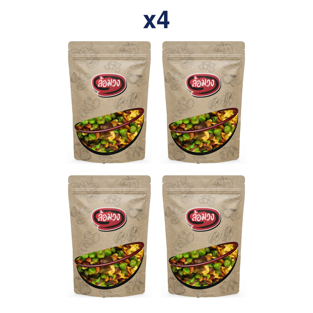 Rom-Wong Mixed Fried Beans and Peanuts — Pack of 4 | 100 g / 500 g Each — retail pack quantity