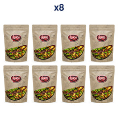 Rom-Wong Mixed Fried Beans and Peanuts — Pack of 8 | 100 g Each — retail pack quantity
