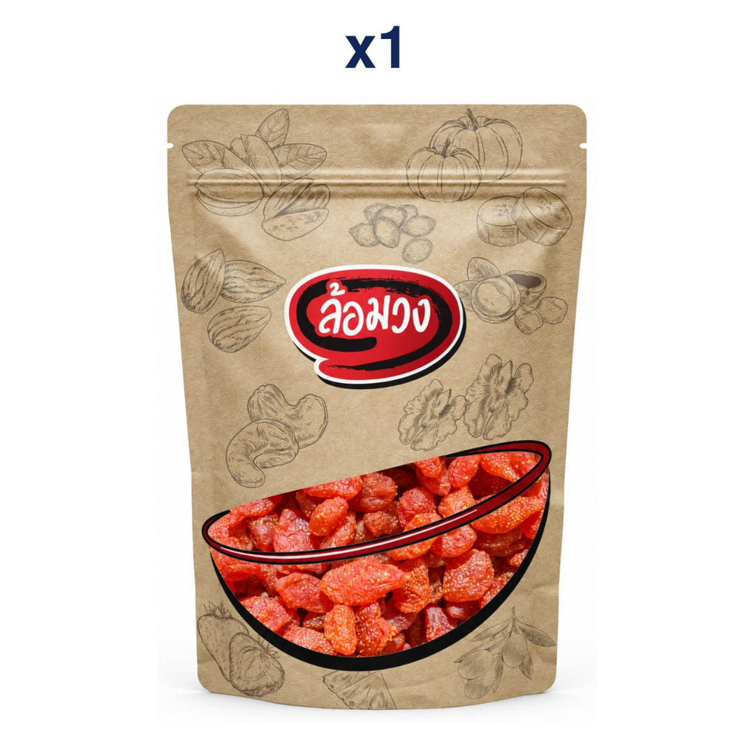 Rom-Wong Lightly Sweetened Dried Strawberries — 1 Pack | 100 g / 500 g / 1 kg — exact number of retail packs