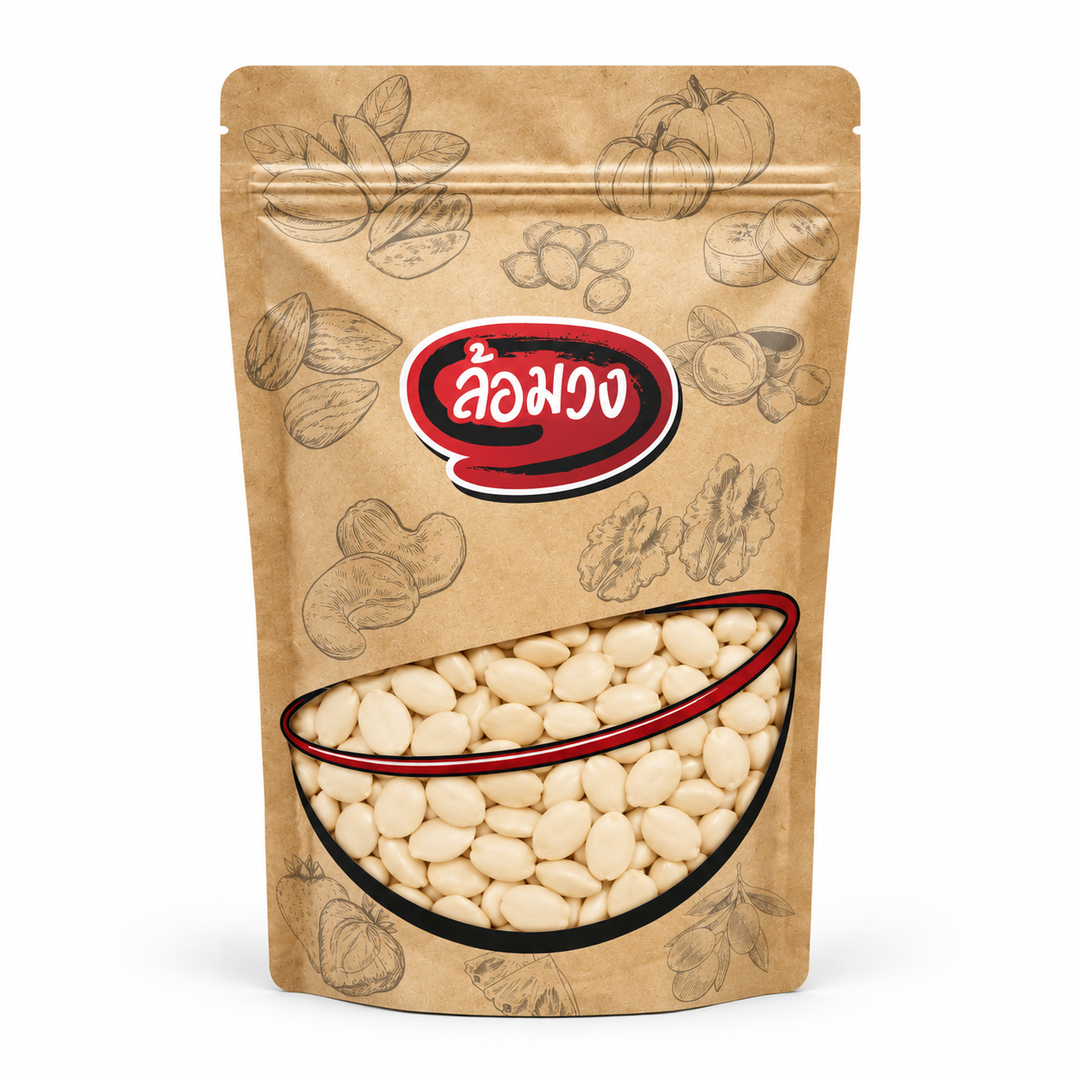 Rom-Wong sealed retail pouch, Rom-Wong Raw Hulled Watermelon Seeds — 1 Pack | 500 g / 1 kg
