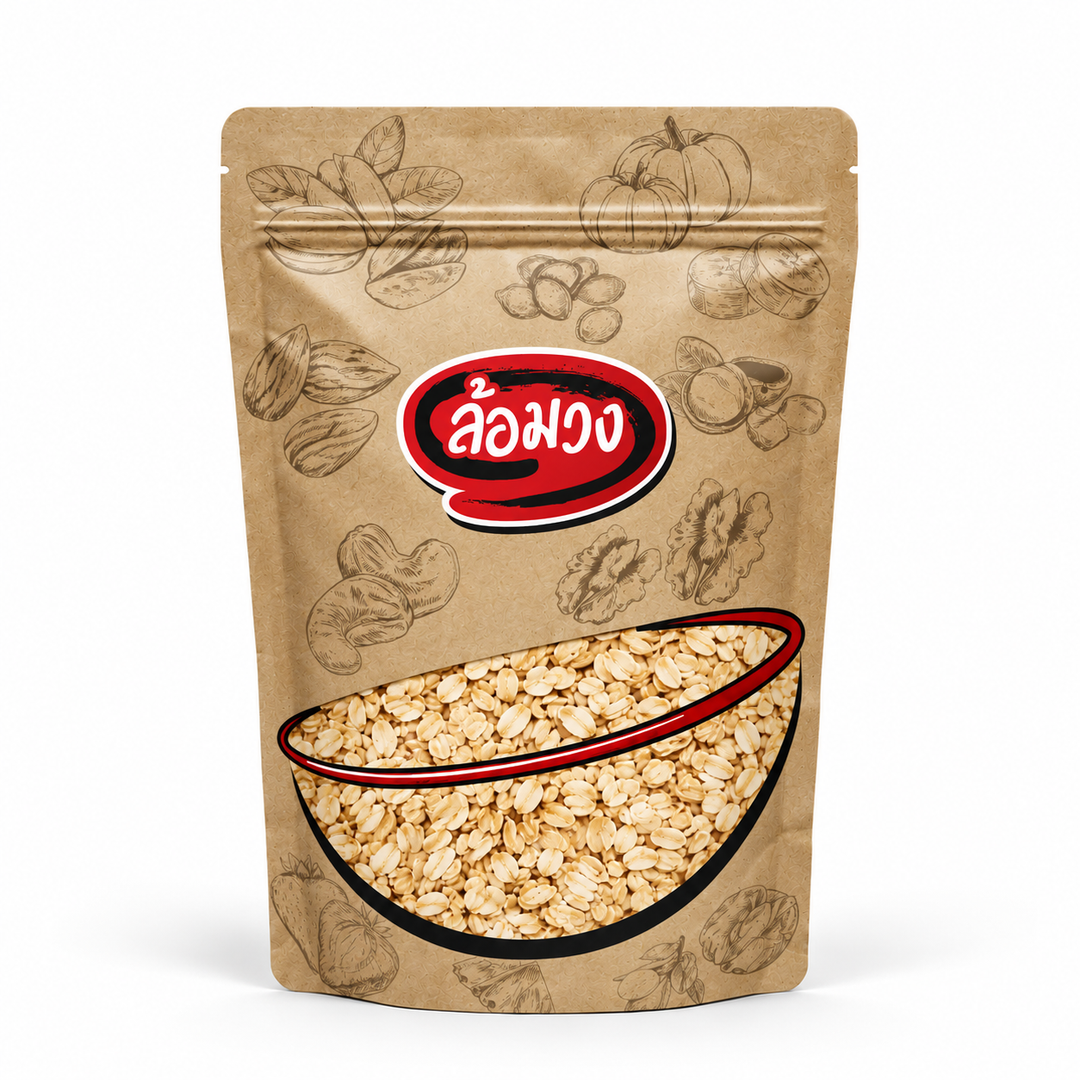 Rom-Wong sealed retail pouch, Rom-Wong Rolled Oats — 1 Pack | 200 g / 500 g / 1 kg