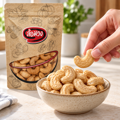Rom-Wong Plain Roasted Jumbo Cashews serving suggestion