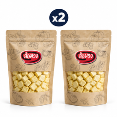 2 closed Rom-Wong retail pouches: Rom-Wong Crispy Freeze-Dried Durian — Pack of 2 | 150 g Each