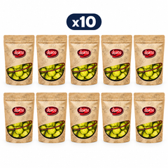 10 closed Rom-Wong retail pouches: Rom-Wong Crispy Green Radish — Pack of 10 | 150 g Each