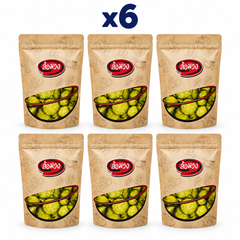 6 closed Rom-Wong retail pouches: Rom-Wong Crispy Green Radish — Pack of 6 | 150 g Each