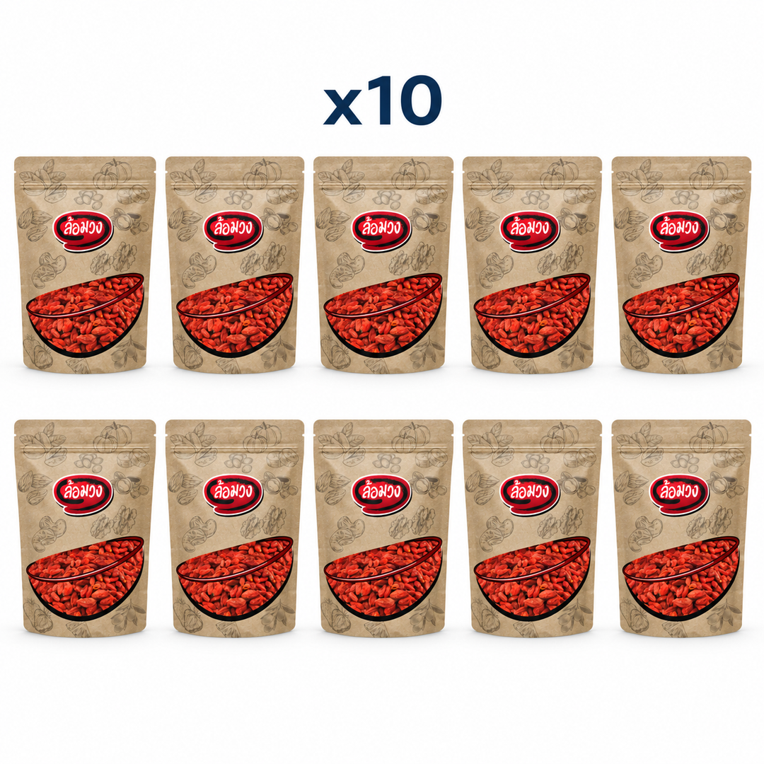 Rom-Wong Dried Goji Berries — 10 sealed retail pouches