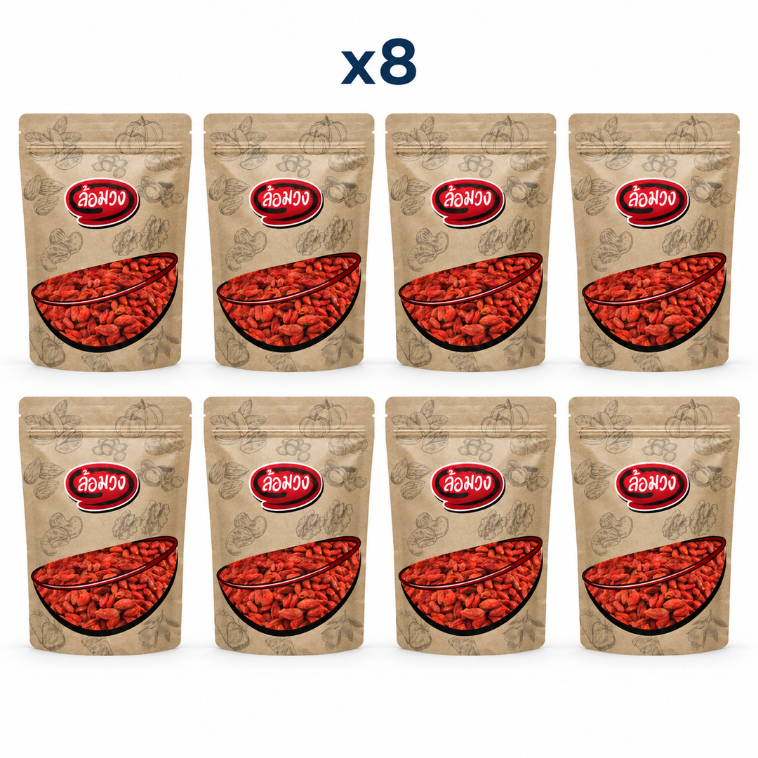 Rom-Wong Dried Goji Berries — 8 sealed retail pouches