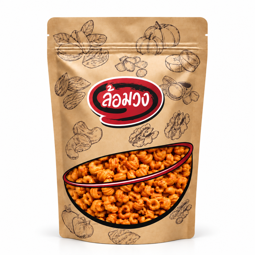 Rom-Wong krong krang black pepper crunchy snack, one sealed pouch