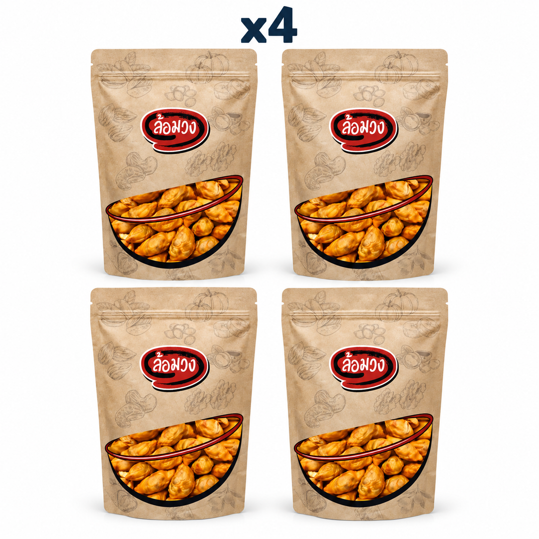 4 closed Rom-Wong retail pouches: Rom-Wong Pun Klip with Fish Filling — Pack of 4 | 500 g Each