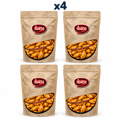 4 closed Rom-Wong retail pouches: Rom-Wong Pun Klip with Fish Filling — Pack of 4 | 500 g Each