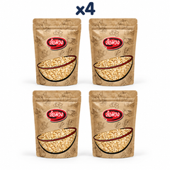 4 closed Rom-Wong retail pouches: Rom-Wong Rolled Oats — Pack of 4 | 200 g / 500 g Each