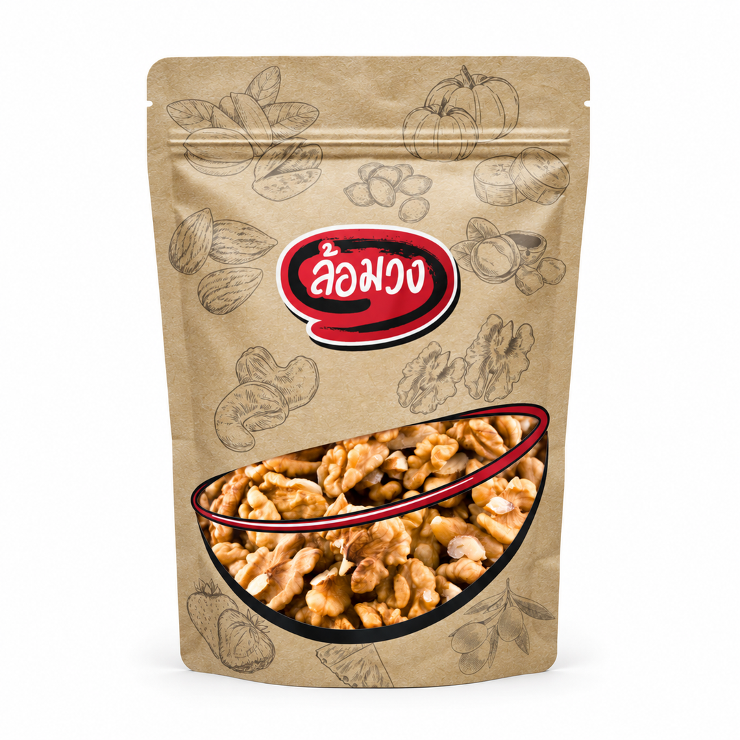 Rom-Wong Plain Roasted Walnuts — 1 sealed retail pouches