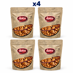 Rom-Wong Plain Roasted Pecans — 4 sealed retail pouches