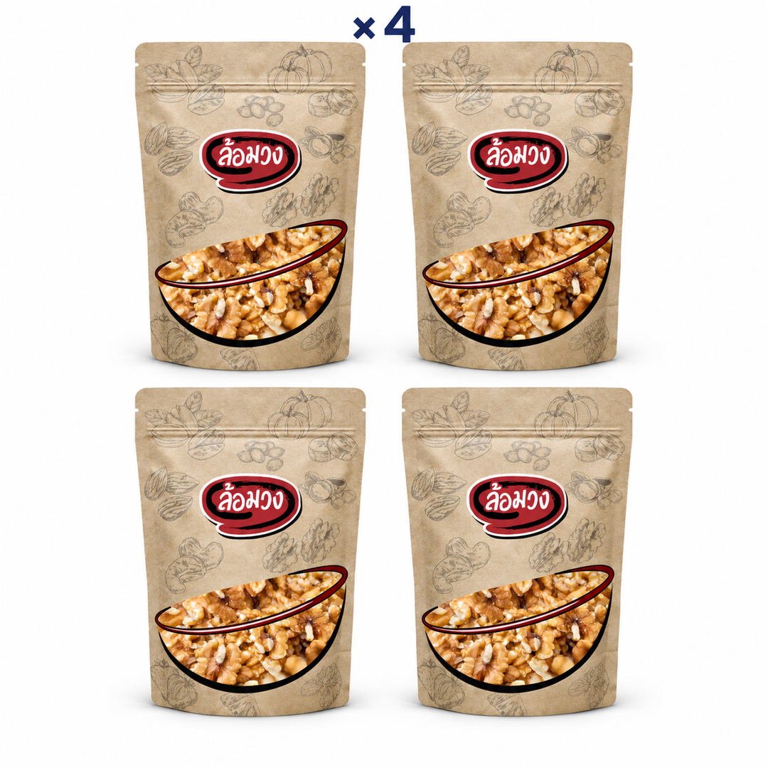 Rom-Wong Raw Walnuts — 4 sealed retail pouches