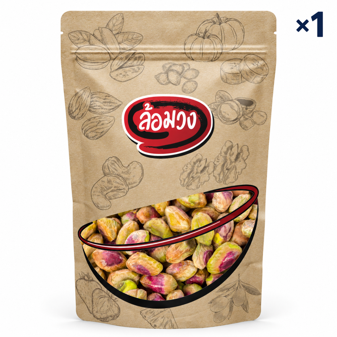 Rom-Wong plain roasted shelled pistachios — 1 sealed retail pouch