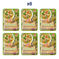 RosDee Menu Ready-to-Cook Green Curry Paste — Pack of 6 | 80 g Each — exact number of retail packs