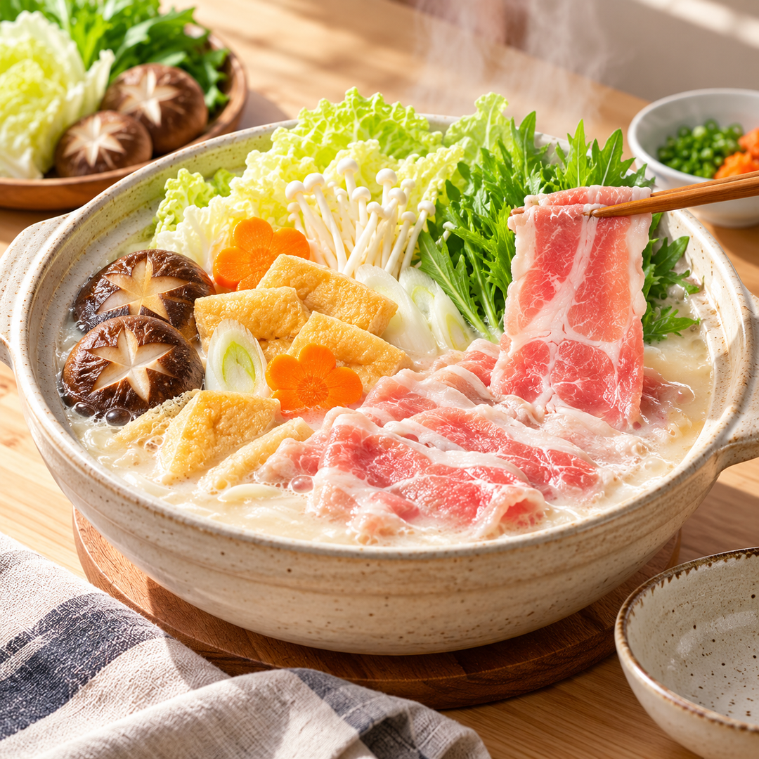 RosDee Hot Pot Tonkotsu Soup Cubes — Pack of 10 | 40 g Each — serving or preparation suggestion