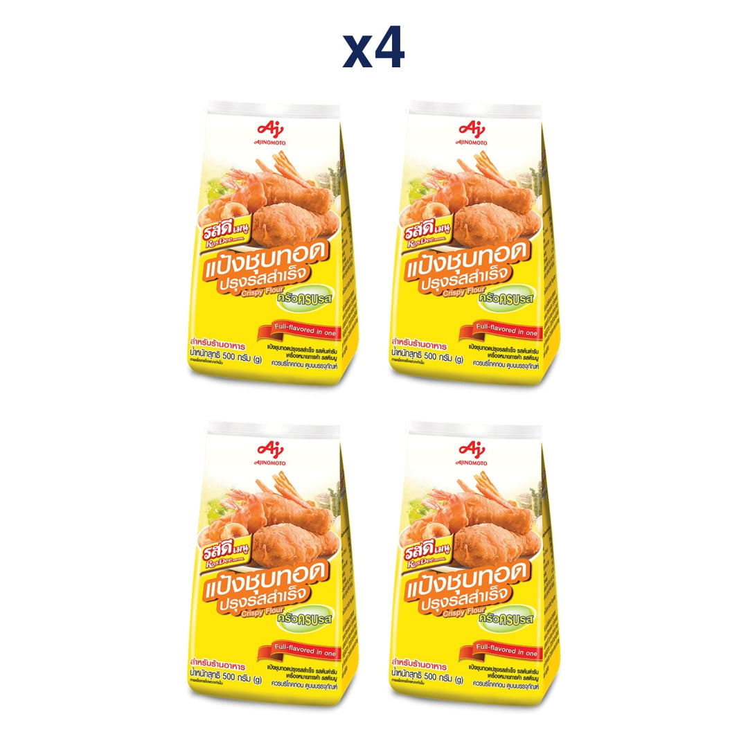 RosDee Menu Krua Krob Ros Crispy Flour, Original — Pack of 4 | 500 g Each — exact retail pack quantity