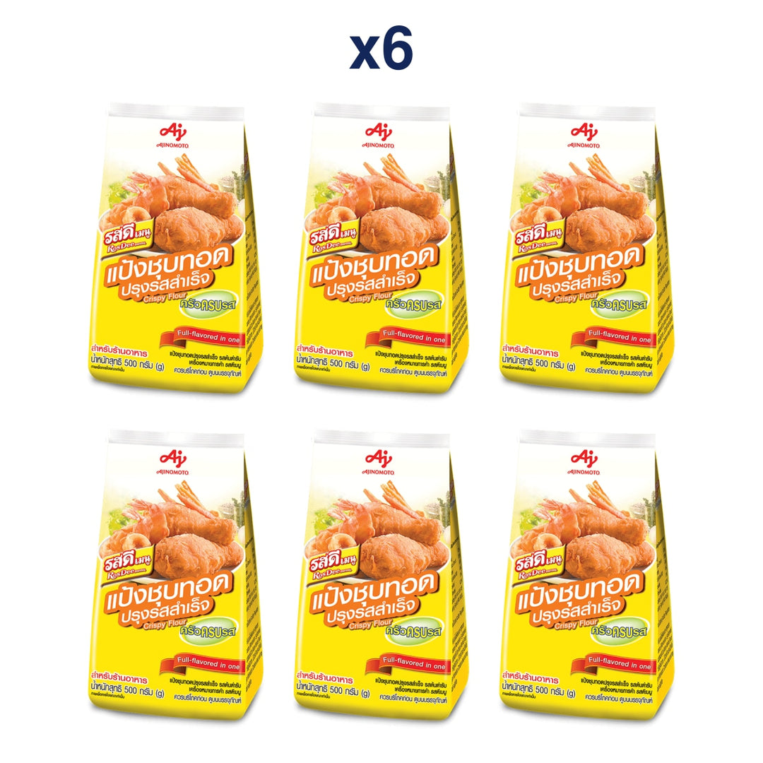 RosDee Menu Krua Krob Ros Crispy Flour, Original — Pack of 6 | 500 g Each — exact retail pack quantity