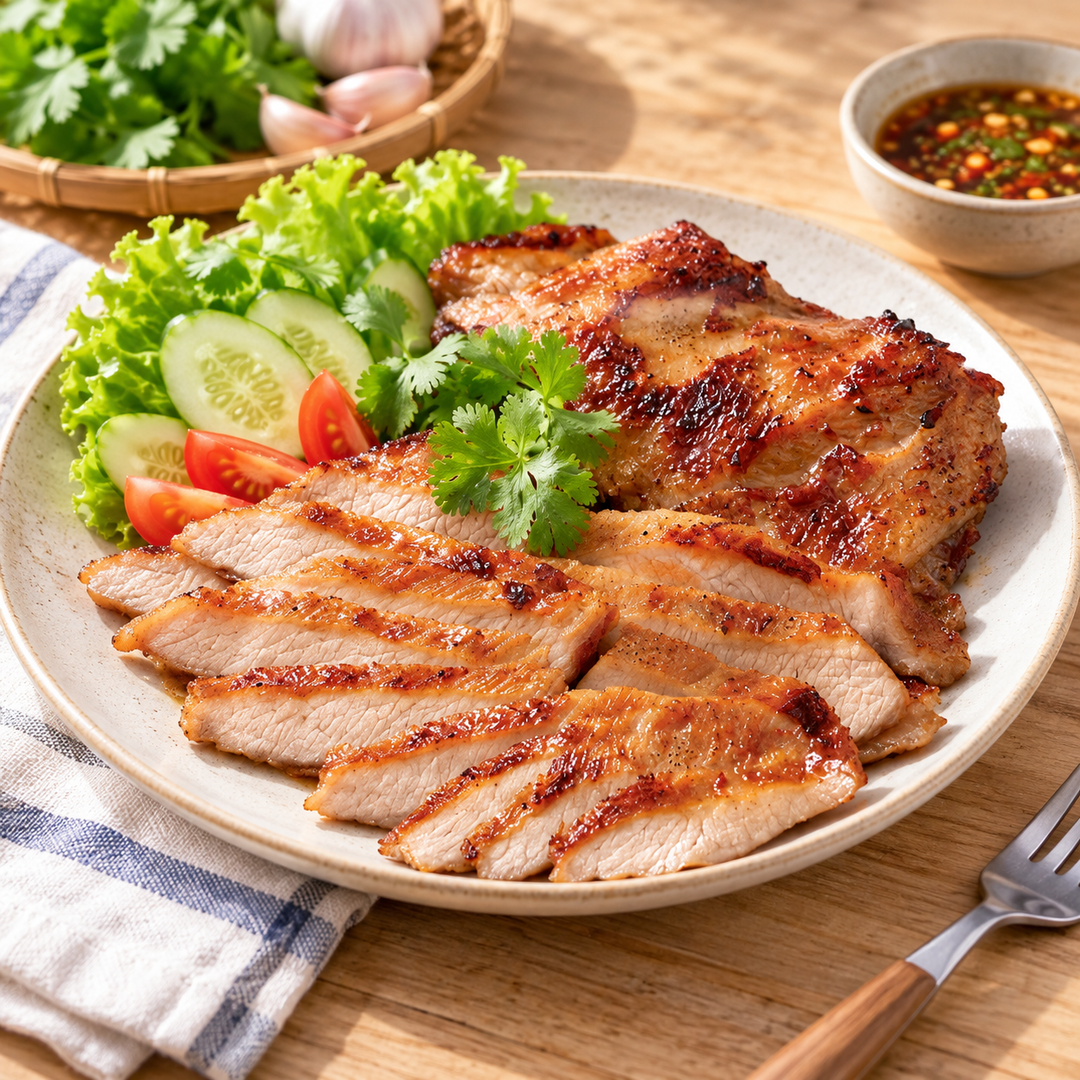 RosDee Menu Marinated & Grilled Pork Seasoning — Pack of 10 | 60 g Each — serving or preparation suggestion