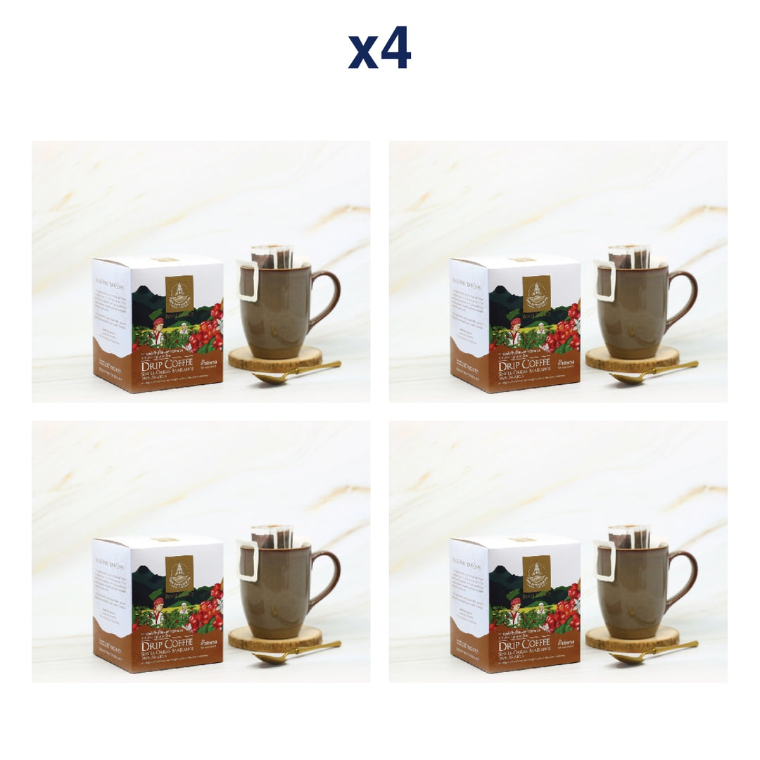 Royal Project Mae La Noi Arabica Drip Coffee – Medium Roast 120 g — Drip Filter Coffee Box — Pack of 4 — exact retail package quantity