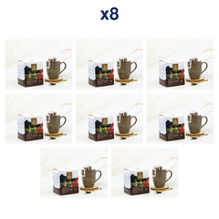 Royal Project Mae La Noi Arabica Drip Coffee – Dark Roast 120 g — Drip Filter Coffee Box — Pack of 8 — exact retail package quantity
