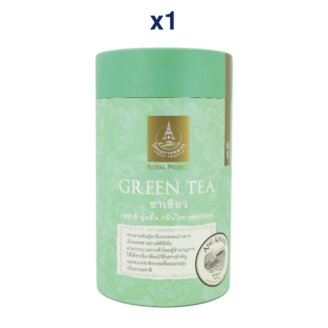 Royal Project Organic Angkhang Green Tea 60 g — Loose Tea Tin — exact retail package quantity